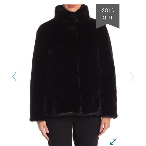 kate spade Jackets & Blazers - NWT Kate Spade Faux Fur XL (16) Flounce Coat